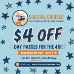 Get $4 off your Coastal Cruiser Day Pass