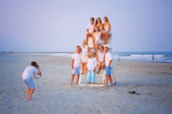 Family photo on the beach in Stone Harbor, NJ 